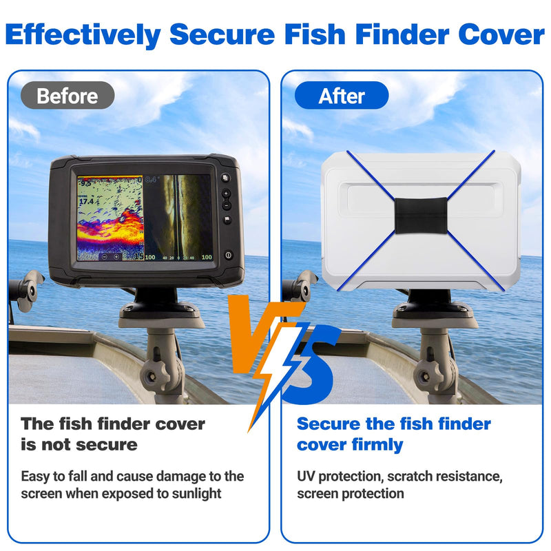 2 Pcs Fishing Graph Cover Straps - Keep Your Fish Finder Cover Secure During Travel 3 Colors