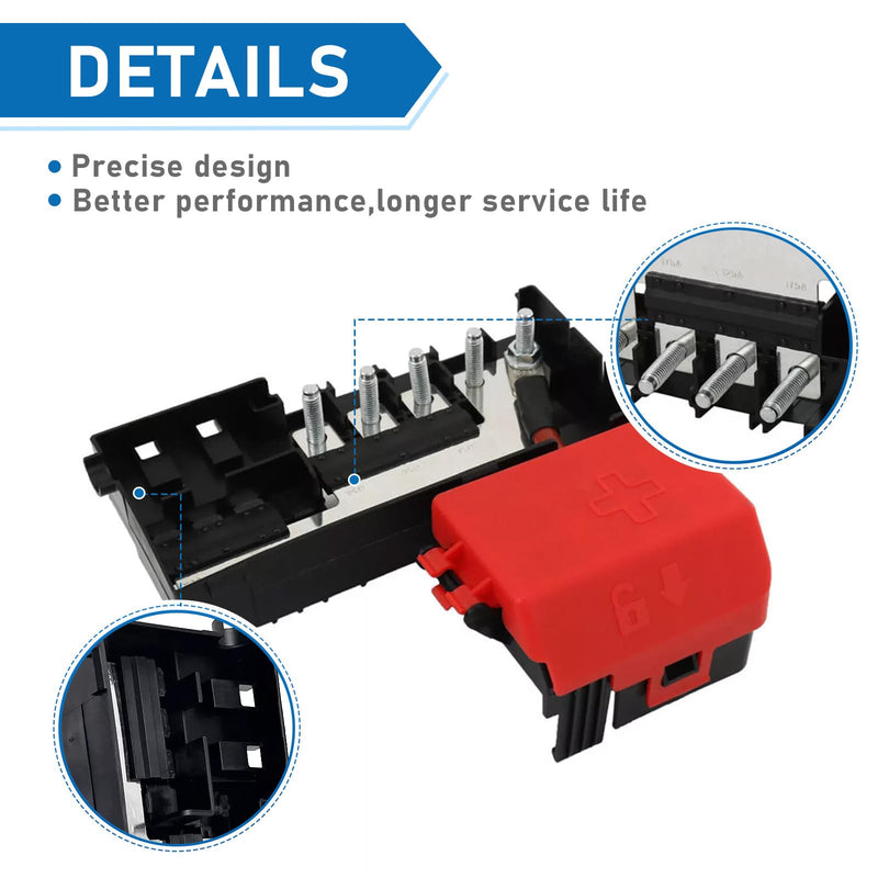 Fuse Box Battery Terminal with Cover Compatible with 2014-2016 Chevy Silverado, GMC Sierra, 2015-2020 Escalade, GMC Yukon, Chevy Suburban, Chevy Tahoe Fuse Box, OE Replace# 84354716 22985570 For Silverado/Sierra/Tahoe/Yukon/Escalade