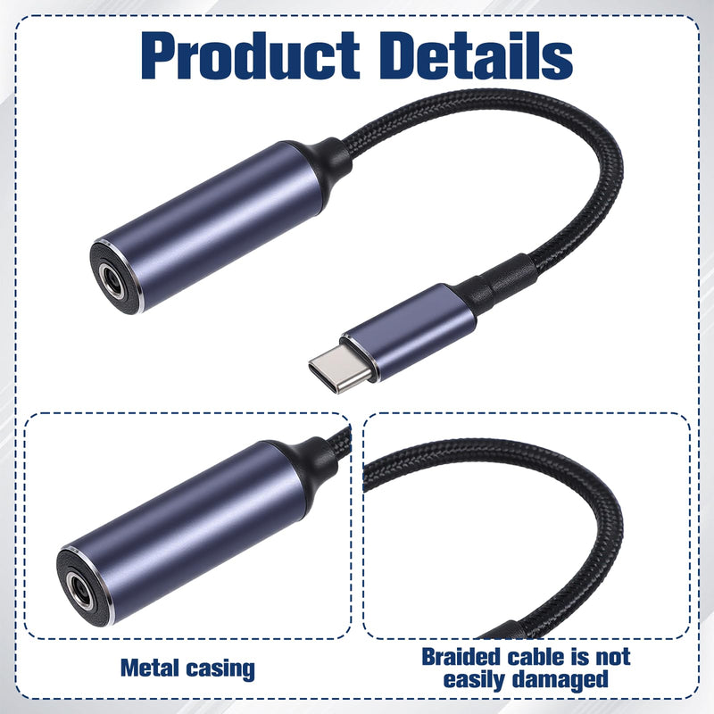 USB C to DC Adapter DC to USB C 4.5 x 3.0mm 100W Type-C PD Output | 5V/9V/20V Charging for Phones, Tablets, TWS, Laptops with USB-C