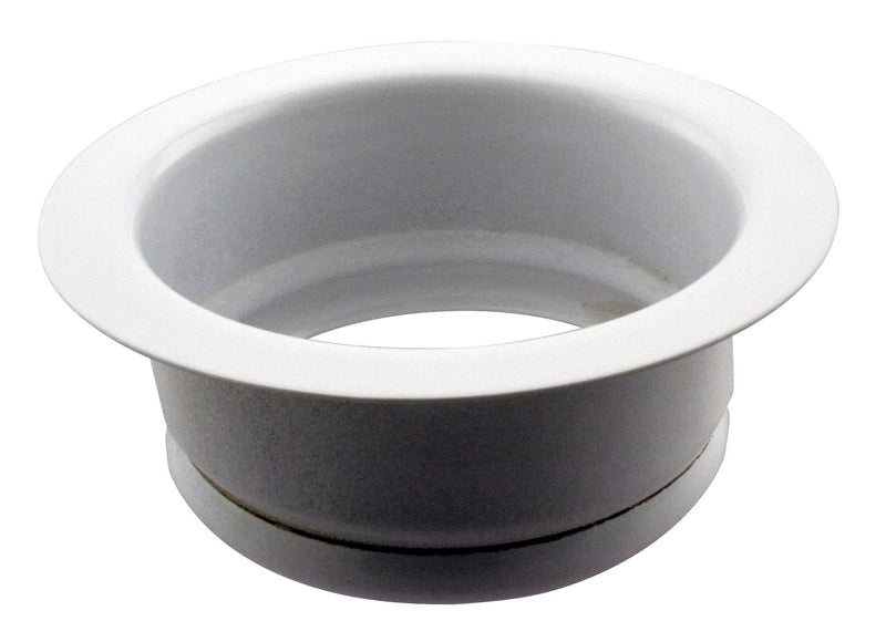 Westbrass A2165-50 4-1/4" OD Post Style Large Kitchen Basket Strainer with Waste Disposal Flange and Stopper Drain Set, Powder Coat White