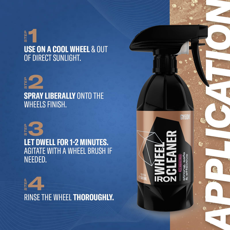 GYEON Iron Wheel Cleaner Redefined – Acid-Free Gel Formula for Brake Dust & Iron Removal – Safe on All Wheel Finishes and Rim Types – Professional Grade Wheel Cleaning Spray 500ml