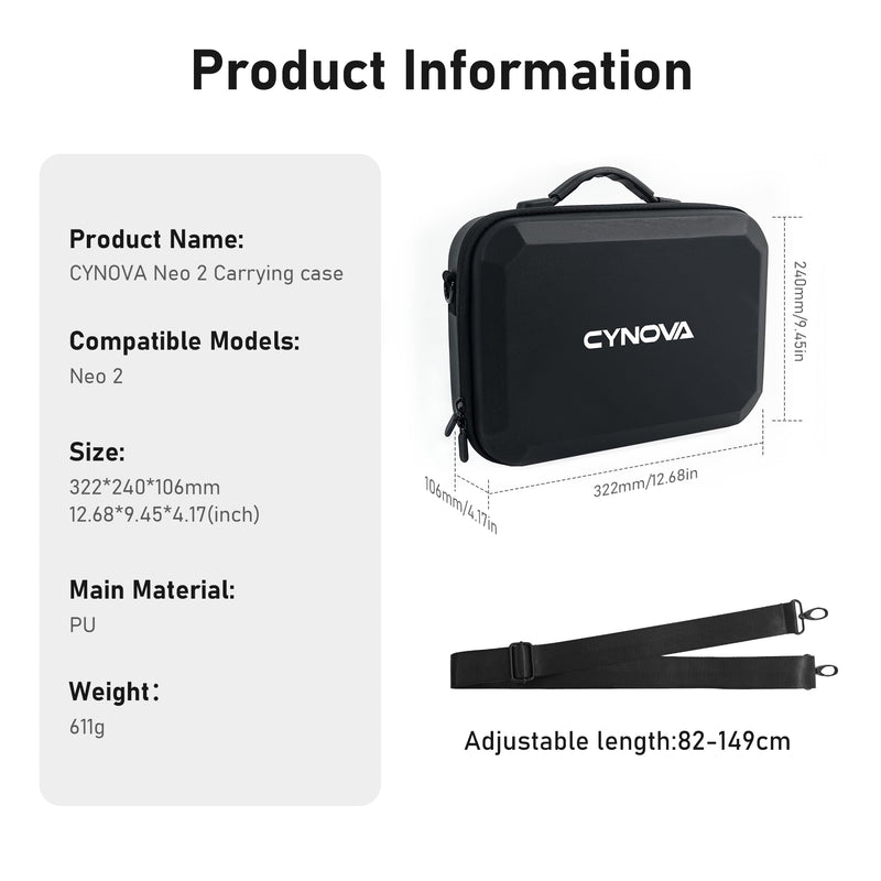 Hard Carrying Case for DJI NEO 2 Accessories | Portable Shoulder Bag for DJI Neo 2 Drone, RC-N3/RC-N2 Controller, Charging Hub & Batteries, Ideal for Outdoor Travel
