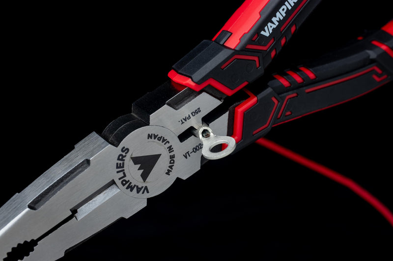 VAMPLIERS CAIMAN 7.5" Stripped Screw Extractor Needle Nose Pliers. Made in Japan. Multipurpose Long Nose Screw Removal Plier with Wire Cutter & Crimper NEW 7.5" Long Nose Plier