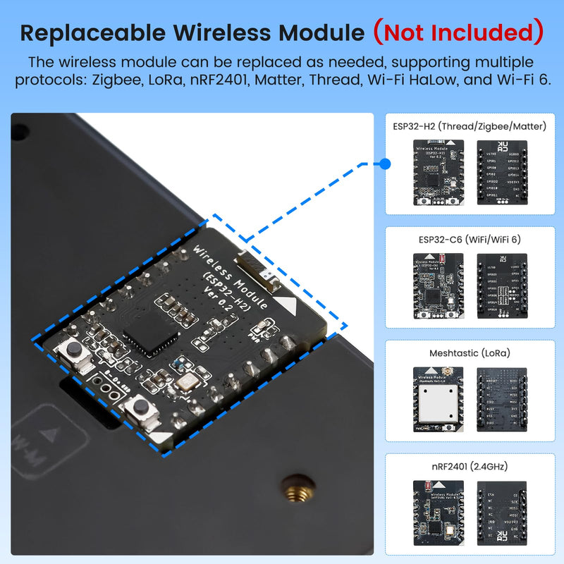ELECROW ESP32 Display 800×480, 7" HMI Advanced ESP32 IPS Touch Screen with Acrylic Case, Support AI Speech Interaction, 32-Bit LX7 Dual-Core Processor, Up to 240MHz, Compatible with Arduino, ESP-IDF 7" AI ESP32 Display