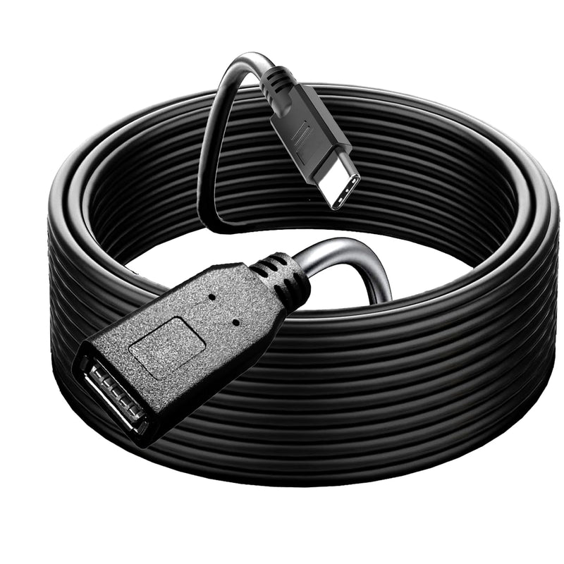 Long USB2.0 A to C Cable 60FT,USB2.0 A Female Cable to USB C Male Cable usb2.0 Data Compatible with Hard Drive, Camera, DVD Player, TV, Flash Light, Hub, Monitor, Speaker, and More