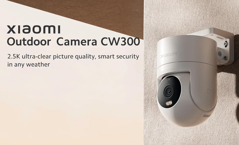 Xiaomi Outdoor Camera CW300 WI-FI + Wired RJ45 US Specs 2.5K Ultra, 4MP, Smart Full-Color Night Vision, Bidirectional Gimbal Movement, IP66 Water and dust Resistant AI Human Tracking