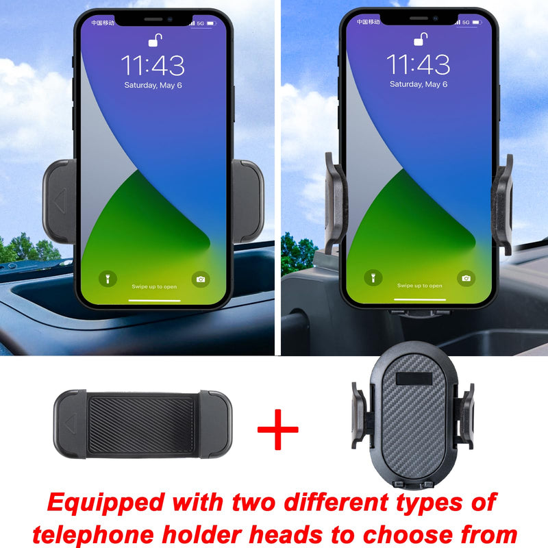 Phone Holder Mount Compatible with 2011-2018 Jeep Wrangler JK JKU Dash Multi-Mount Phone Kit with Storage Box Interior Accessories Wrangler 2011-2017