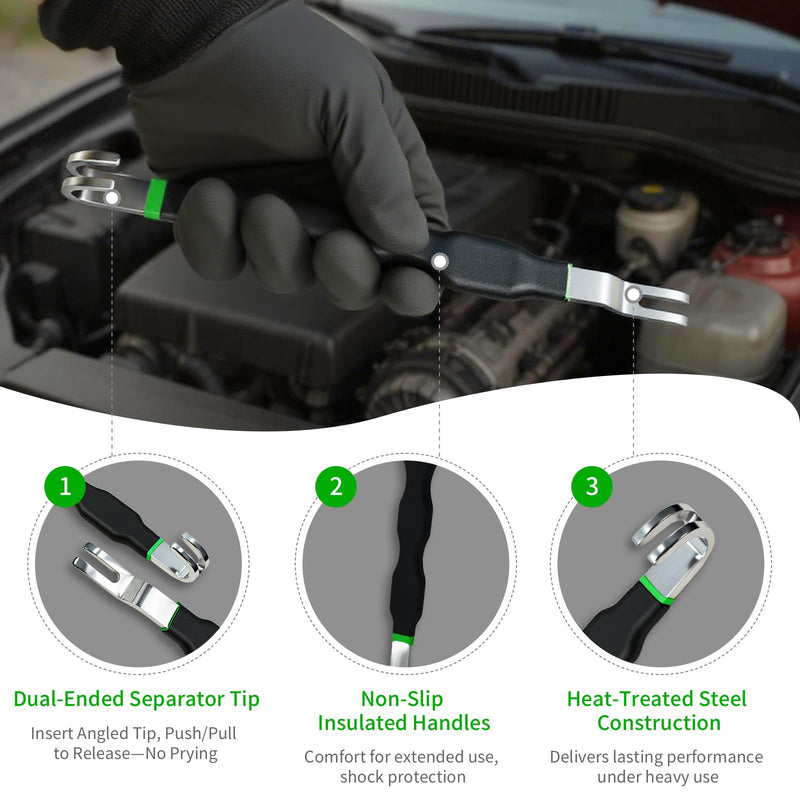 Electrical Disconnect Pliers Set – 3PCS Electrical Connector Pliers for Cars, Fuel Line Disconnect Tool, and Automotive Electrical Tool Kit Green 3