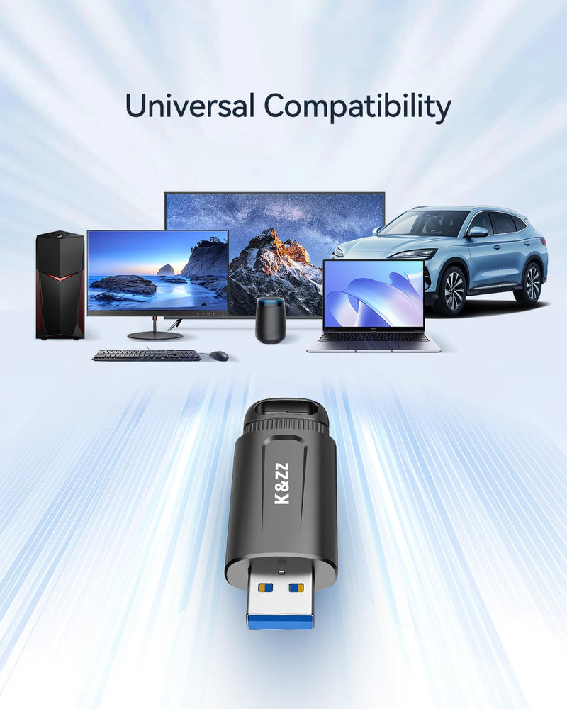  [AUSTRALIA] - K&ZZ USB Flash Drives 64GB, 5 Pack 64GB Retractable Thumb Drives, USB 3.0 Stick for Laptop, Tablet, Smart TV (Mixed Colors 5pcs) 64GB-3.0 Multicoloured 64GB*5