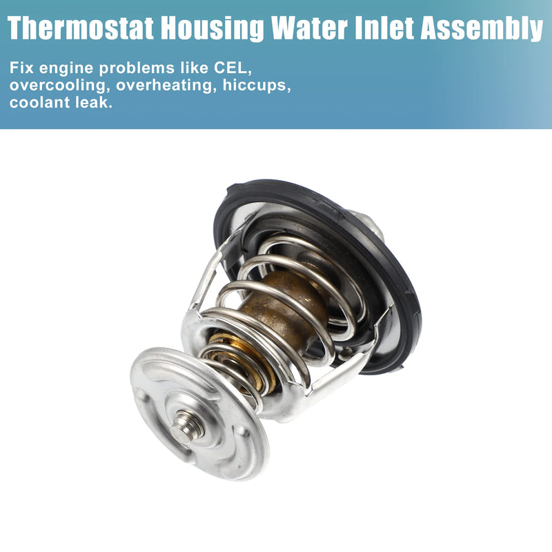 X AUTOHAUX 89018168 Engine Coolant Thermostat Housing Assembly for Chevy Avalanche Silverado Suburban for GMC Canyon Envoy Savana 131-160 131160