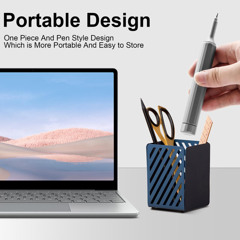 50-in-1 Precision Screwdriver Set, Magnetic Mini Repair Tool Kit with Pen Screwdriver, 38 S2 Steel Bits, Tool Tray, and 10 Finger Grips - For Eyeglasses, Watches, Laptops, Phones,Electronics