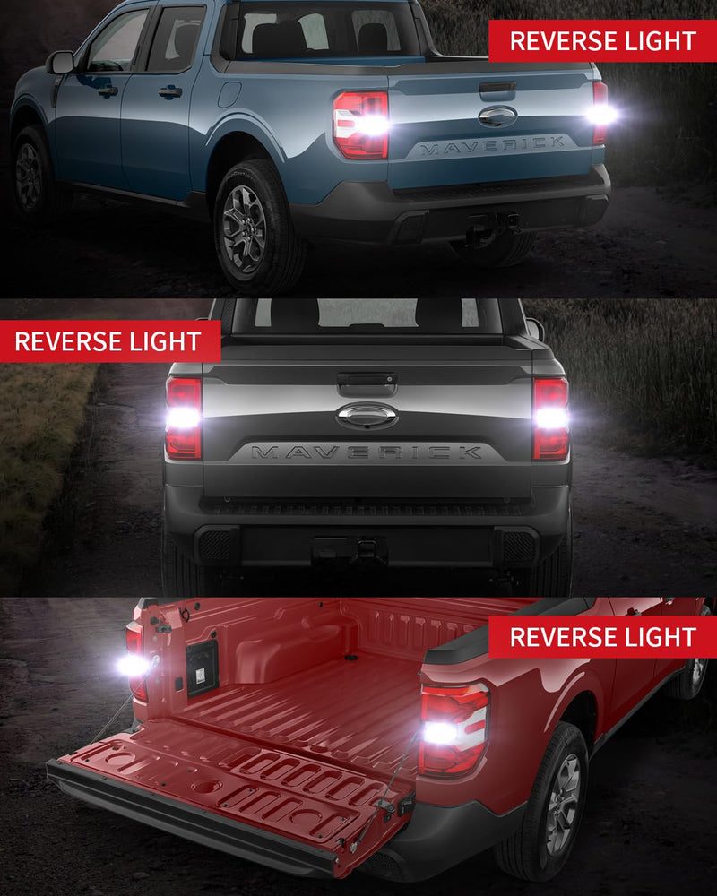 LASFIT T3 WT21W LED Bulb Backup Reverse Light WT21 WT21W/7W Canbus Error Free for 2022 2023 2024 Ford Maverick XL XLT Lariat Accessories, 2021 2022 F150 F250 F350 Xenon White Anti Hyper Flash (2pcs)