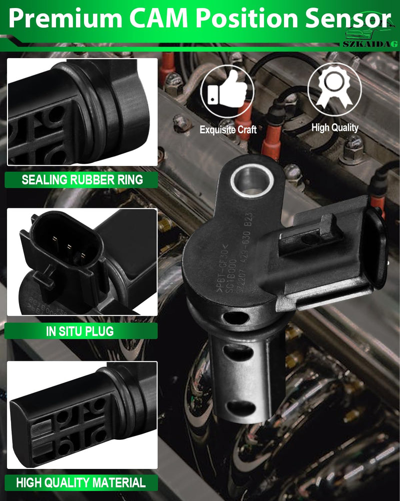 Camshaft Position Sensor 23731AL61A 237316J90B Crankshaft Position Sensor 23731AL60A Fits for:-Nissan 350Z Altima Maxima Murano Quest for:-Infiniti FX35 G35 I35 M35 3.5L 2002-2008 3PCS OEM Size 1x Crankshaft Sensor + 2x Camshaft Sensor