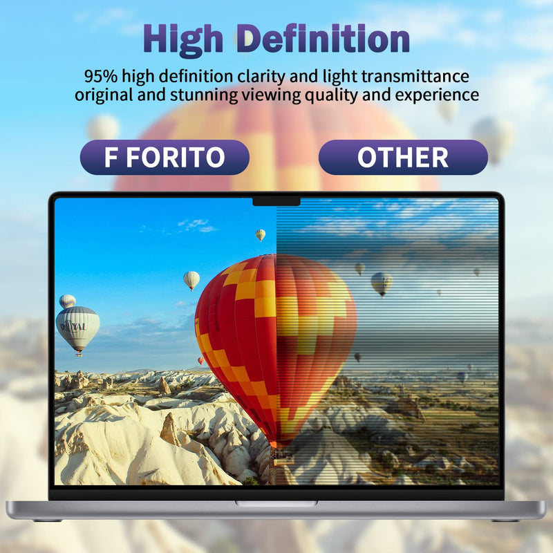 F FORITO 2-Pack Anti Blue Light Screen Protector Compatible with 2023 MacBook Pro 16 inch M2 Pro /M2 Max Chip Model A2780, Anti Glare & Anti Scratch Laptop Screen Protector