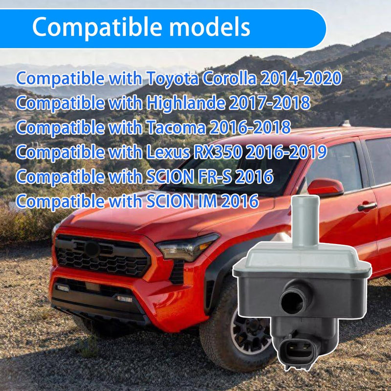 136200-7350 Vaccum Switch Solenoid Valve Compatible with Toyota Corolla Highlan-der Taco-ma Lex-us RX350 SCION FR-S IM 2014-2020 90910-12283