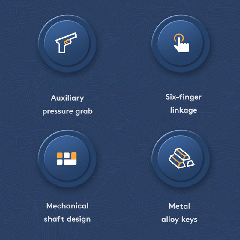 SUNGOOYUE Mobile Game Trigger, 6 Finger Operation with Fast Continuous Tap Function, Durable Metal Buttons for iOS Cellphone, Compatible with G21G22 G5G7