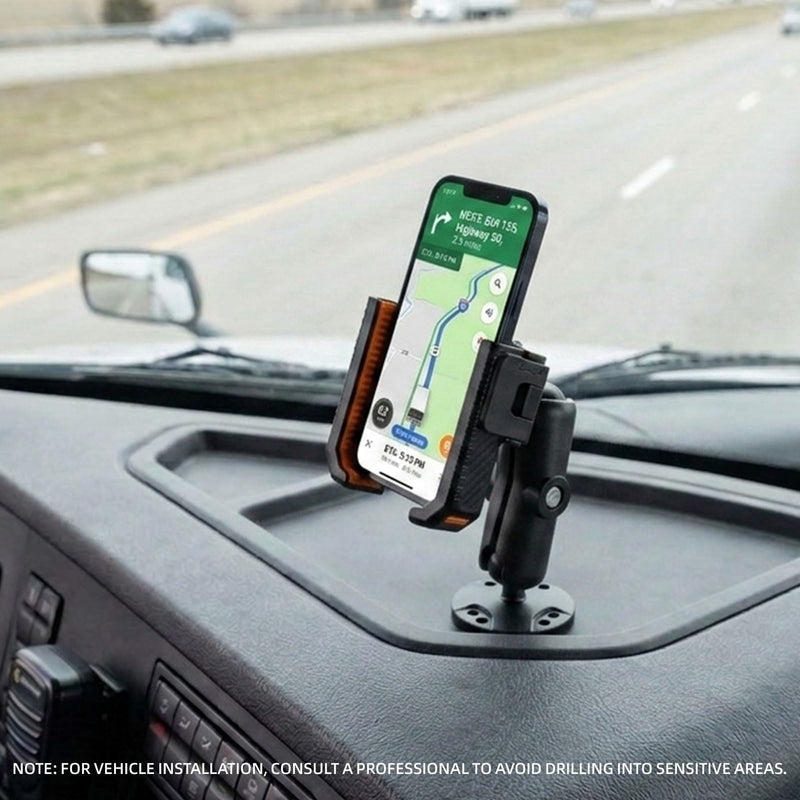 xik Phone Mount Holder for Boat Kayak Car Truck UTV - Round AMPS Base, [1s Lock & Release][360° Adjustable], Fits 4.7"-7.2" Phones, Heavy Duty, Wall Mount Medium style