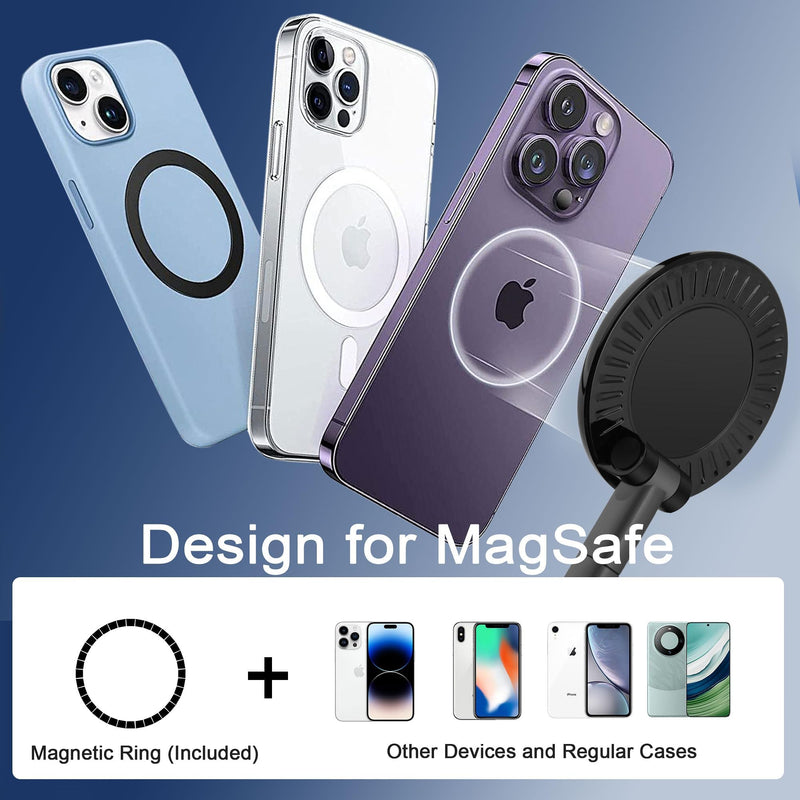 Magnetic Phone Holder for Car, 2025 Upgrade with 96LBS Ultra Suction & 2800gf Strong Magnet, 360° Adjustable Hands-Free Mount, Premium Car Accessories for Women Men, Fits iPhone/Android