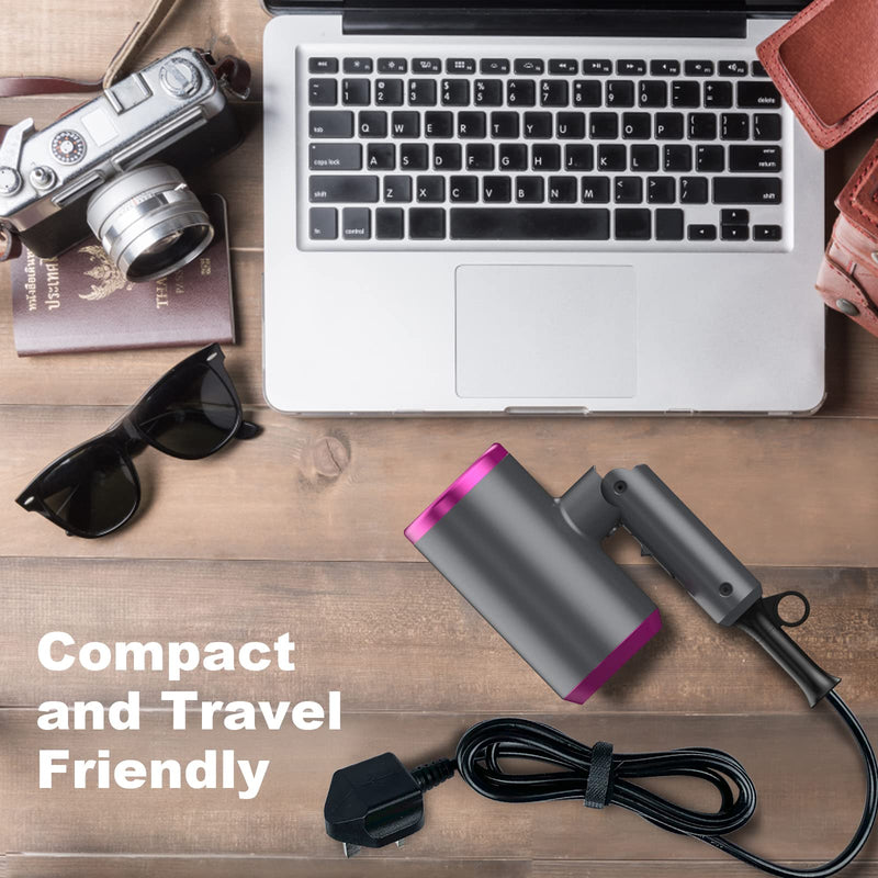  [AUSTRALIA] - Travel Hair Dryer with Diffuser, Professional Hairdryer Low Noise Lightweight Blow Dryer for Curly Hair Concentrator with 2 Speed, Heat and Cool Setting for Women Men Home Salon Gift