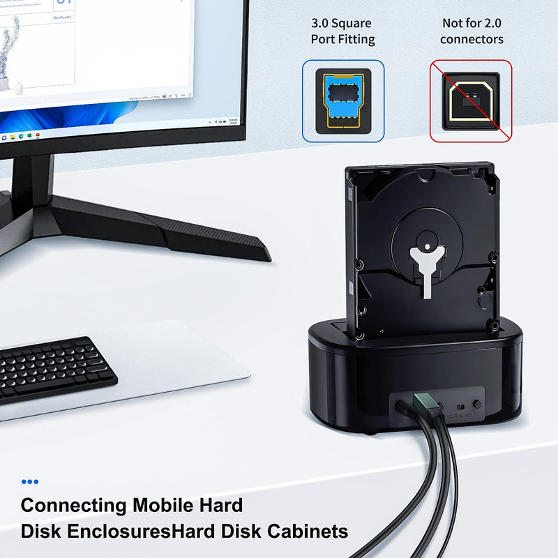 Kumiho USB 3.0 Printer Cable A Male to B Male （50Ft/15M） Compatible with Scanner, Printers, Desktop External Hard Drivers and More 50 ft