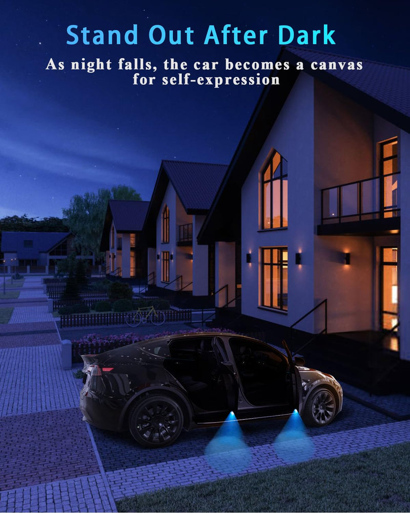 Car Door Lights Logo Projector Puddle Light Compatible with Multiple Model Accessories (Various Styles and Pack Sizes), No Fade 4K-HD Welcome light 4 RAN-GER-OVER Style