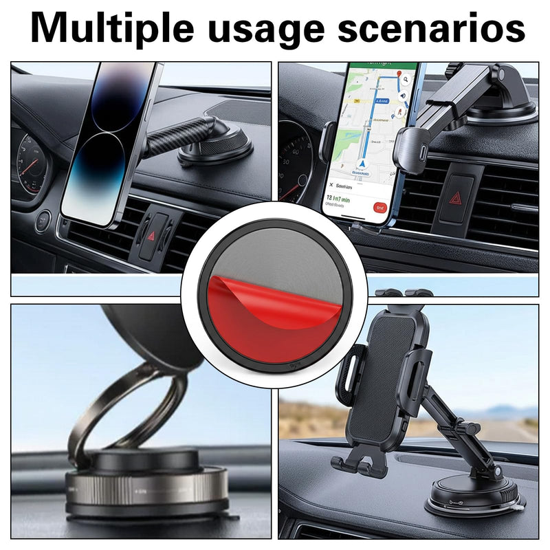 3 Pcs Dashboard Pad, Phone Suction Pads 3.15" Dashboards Adhesive for Car Mount Dash Mount Dash Sticky Pad for Car Dashboard GPS Suction Mounts Camera Phone Holder