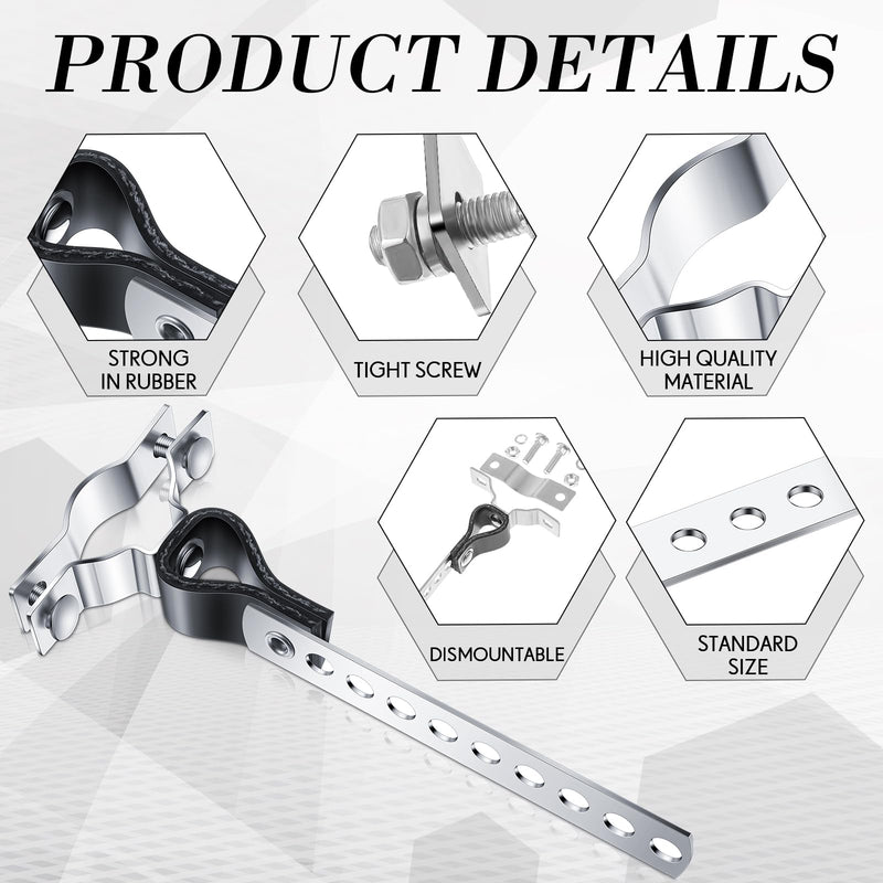 Geetery 1 Pcs Exhaust Hangers Muffler Hanger Swivel Tail Pipe Universal Exhaust Tailpipe Hanger Heavy Duty Tailpipe Muffler Bracket Flexible Swivel, Silver (8 Holes,Rv Style) 8 Holes Rv Style