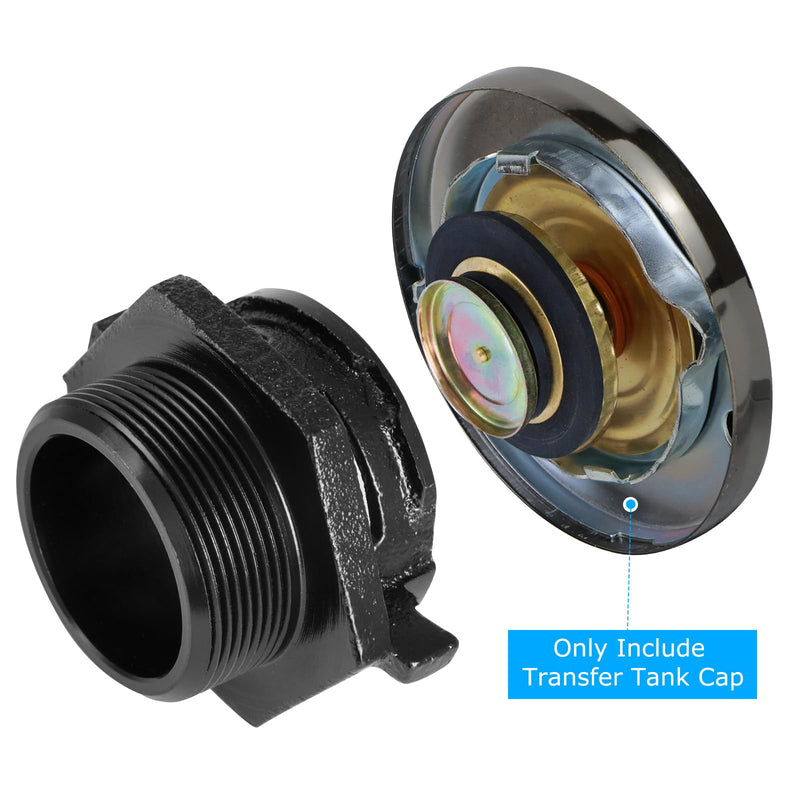 Transfer Tank Cap Vented Diesel Fuel Cap,Gas Venting Pressure Tank Lid for 2 Inch Base,Diesel Fuel Fill Lid for Auxiliary/Storage Truck Tool Box Black