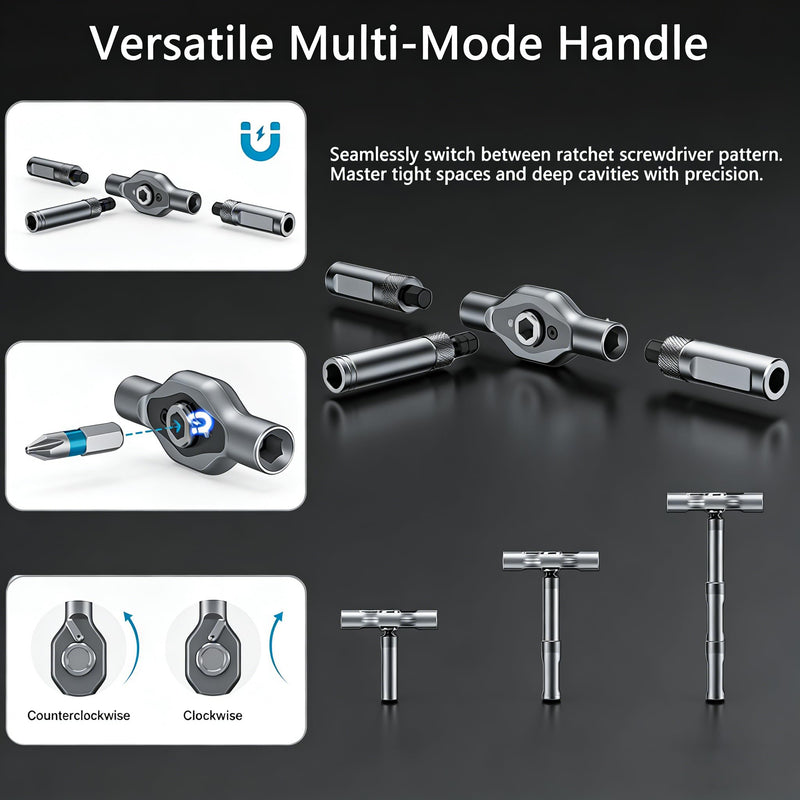 24 in 1 Magnetic Ratchet Screwdriver Set - Precision Professional Tool Kit with Case for Electronics, Computer, Phone, Watch, Bicycle, DIY Home Repair