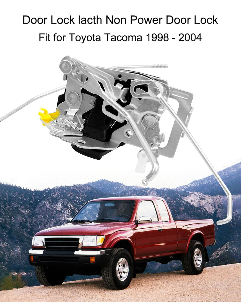 Front Left Driver Side Door Latch Lock Fit for Toyota Tacoma 1998-2004, Manual Locks for Non Electric Doors Left（Mechanical Lock)