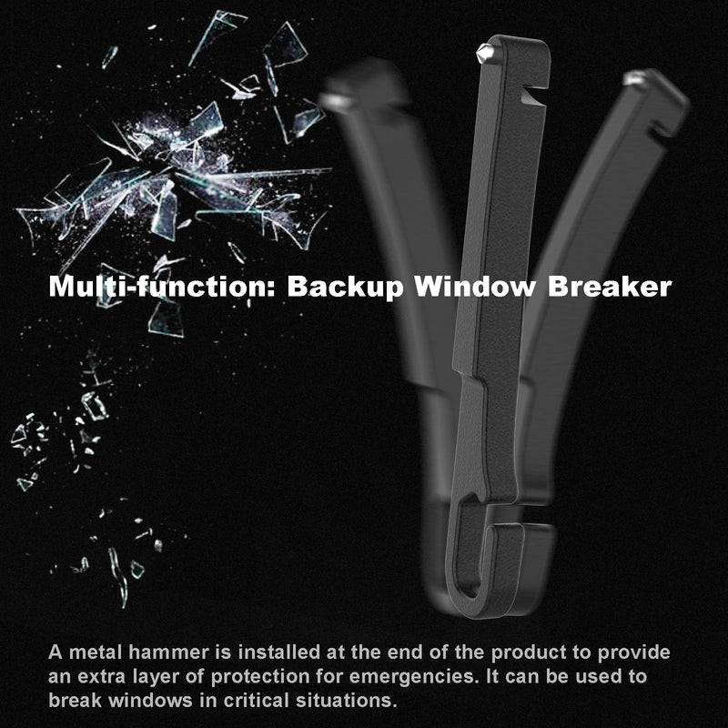 Universal Car Seat Gap Filler with Organizer Hook & Emergency Glass Breaker Prevent Small Items & Tools from Falling Ultimate Seat Side Gap Stopper for All Vehicles, Trucks & SUVs