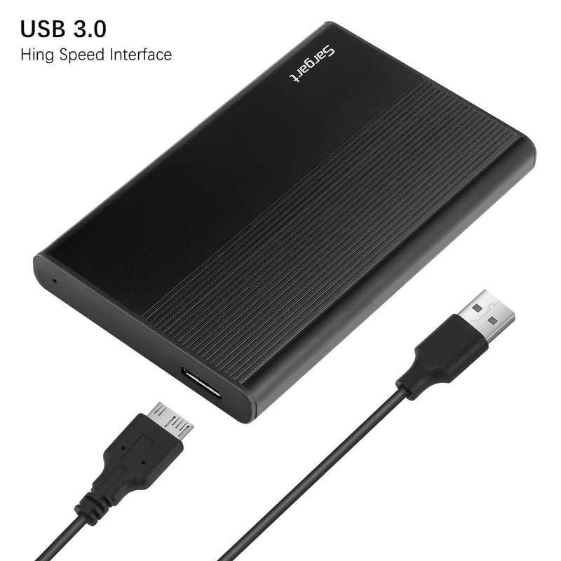 320GB Portable External Hard Drive USB3.0 Mobile HDD Storage for PC, Mac, Desktop, Laptop, Mac, Chromebook, Xbox One, Xbox 360, PS4 (Black) 320GB Black