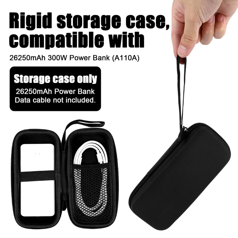 26,250mAh 300W Protective Hard Case for Anker Prime Power Bank (Black) | Shockproof, Water-Resistant, Portable Travel Bag with Strap & Zipper