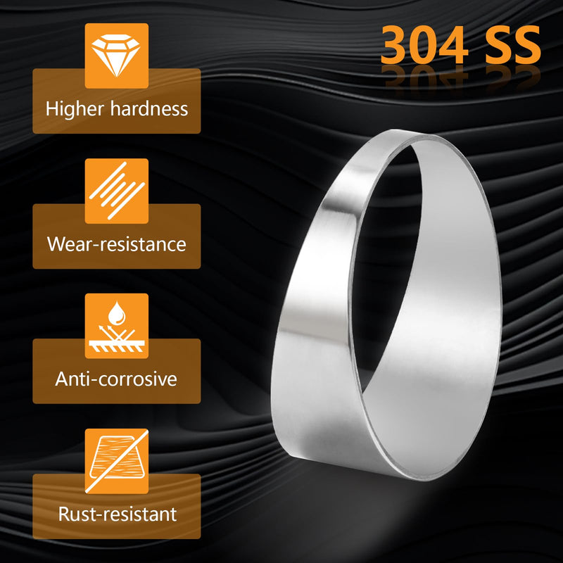 304 Stainless Steel Pie Cuts, 1.75'' Polished Exhaust Cutout Laser Cut and Deburred for Custom Exhaust System 5 Pcs 1.75''