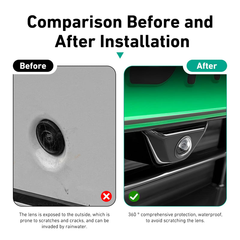 2 PCS Car Backup Camera Protector Covers, Clear HD Anti-Scratch Lens Cap, Car Rear View Camera Protection Cover, Universal for Most Cars