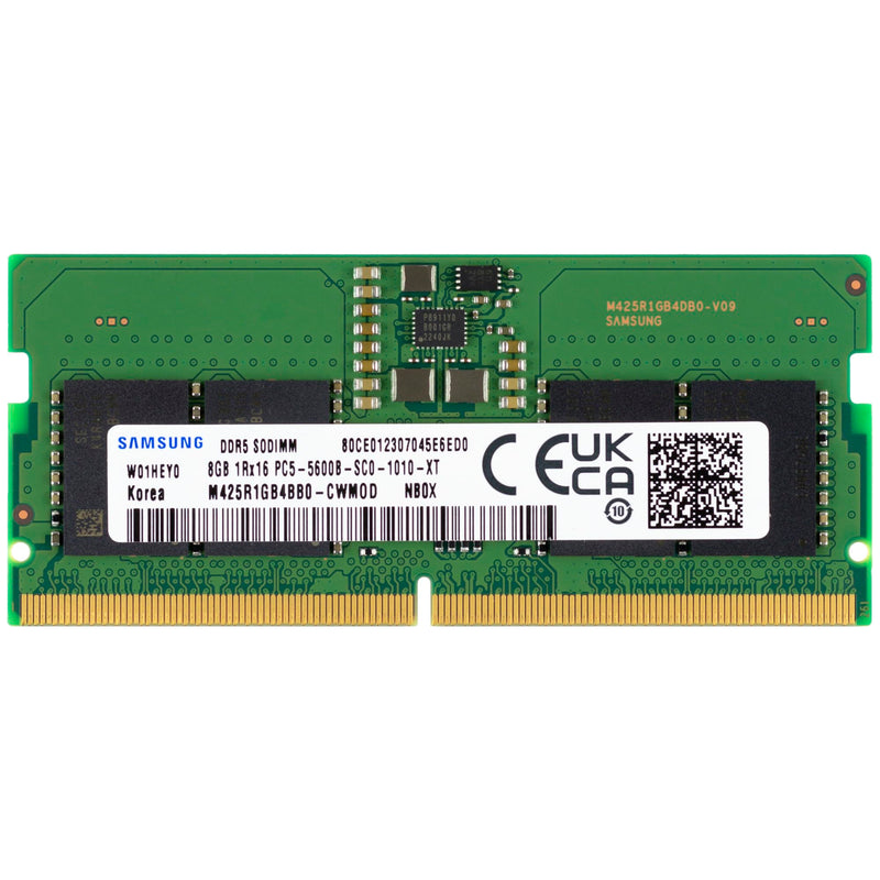 Samsung 8GB DDR5 5600MHz PC5-44800 CL46 SODIMM 1Rx16 Single Rank 1.1V 262-Pin Laptop RAM Memory M425R1GB4BB0-CWM