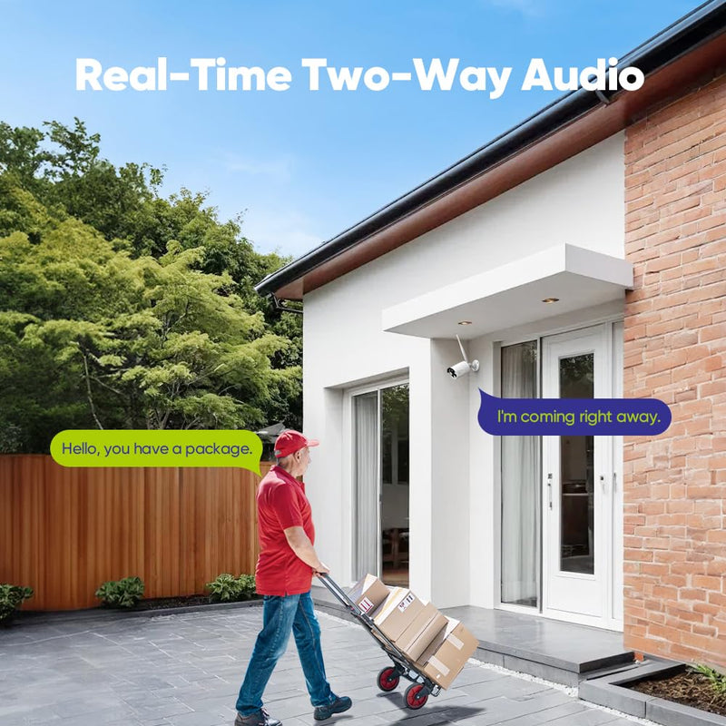 SANNCE 3MP Wireless CCTV Camera, Full-Color Outdoor Wireless Security Camera with 2-Way Audio, Dual-Band WiFi 2.4G/5.8G, 100ft Night Vision Surveillance Camera for N98WHG(8MP NVR)