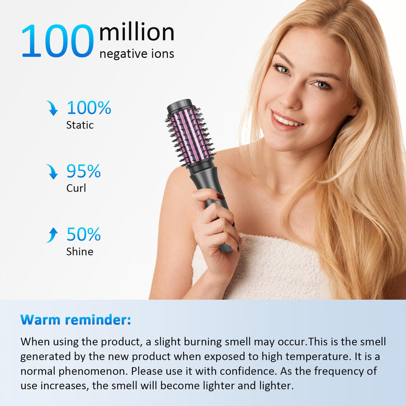  [AUSTRALIA] - Cordless Curling Iron Brush, Cordless Hair Curler and Straightener Brush | 2 in 1 7000Mah Portable Travel Iron Mini, Rechargeable Curling Wand with Negative Ion, 150℃-210℃ (Gery) Gery