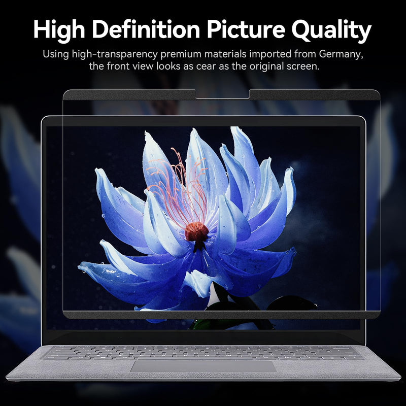 Magnetic Privacy Filter Compatible with 15 Inch Surface Laptop 5/4/3/2/1, Removable Anti Glare Blue Light Laptop Privacy Screen Black Security Private Black surface privacy screen