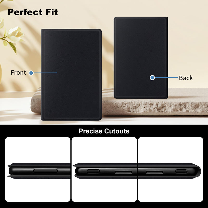 Magnetic Case for Xteink X3, Ultra-Lightweight Premium PU Leather Protective Cover with Magnetic Closure for Xteink X3 E-Reader (Rock Black) Rock Black