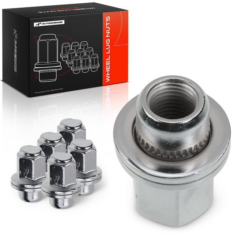 A-Premium Wheel Lug Nuts Compatible with INFINITI QX56 2011-2013 QX80 2015-2022 Nissan Armada 2017-2022 Front or Rear 6-PC Set 6PCS