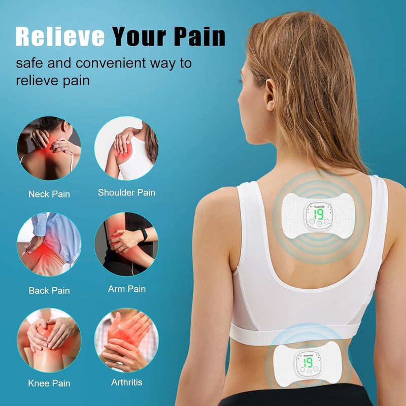 Wireless TENS Unit - 6 Mode 19 Intensity with Screen Display Portable TENS Device - TENS Unit Muscle Stimulator for Back, Sciatica, Shoulder Pain Relief