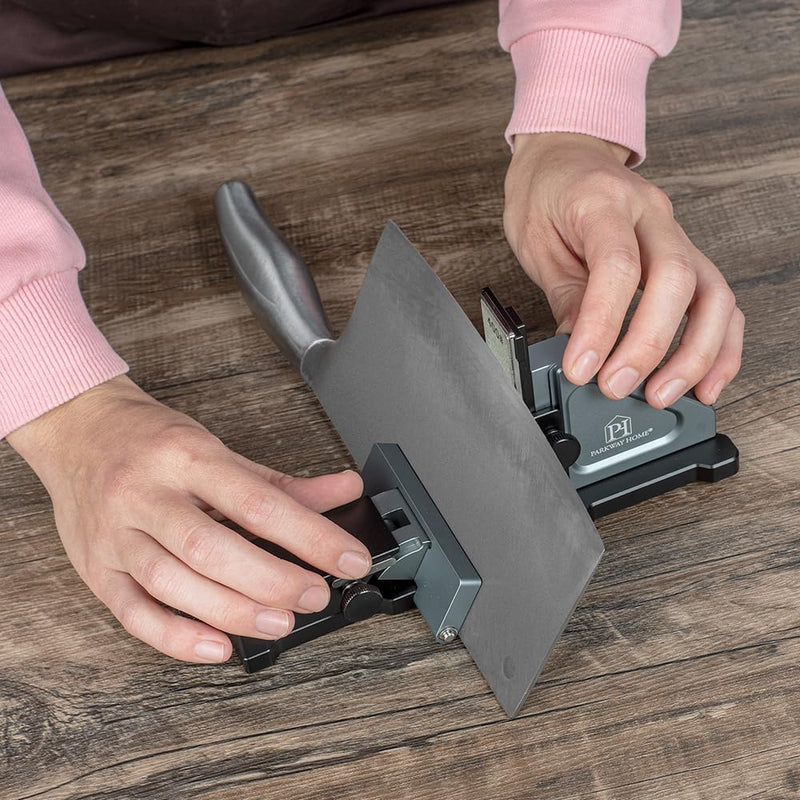 3000 & 6000 Grit Whetstone Plates Set – Extra Fine Corundum Sharpening Stones – Includes Leather Strop & Cleaning Eraser - Compatible Only with Parkway Home Adjustable Rolling Knife Sharpener #3000, #6000 & Leather Strop