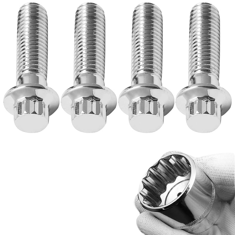 Front Brake Caliper Bolts, M10x1.5 Metric Bolt for 2004-2024 Harley Sportster 883 1200XL 48 72, Softail Dyna Touring Road Glide Road King Street Electra All Models, Includ Installation Tools (4) 4