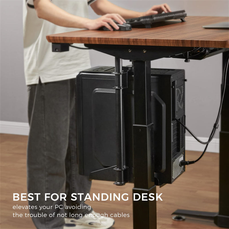 EUREKA ERGONOMIC Computer Tower CPU Holder Under Desk Mount Bundle with Magnetic Cable Ties