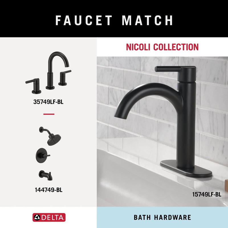 Delta Pivoting Toilet Paper Holder | Matte Black | Wall Mount | Nicoli Bathroom Accessories
