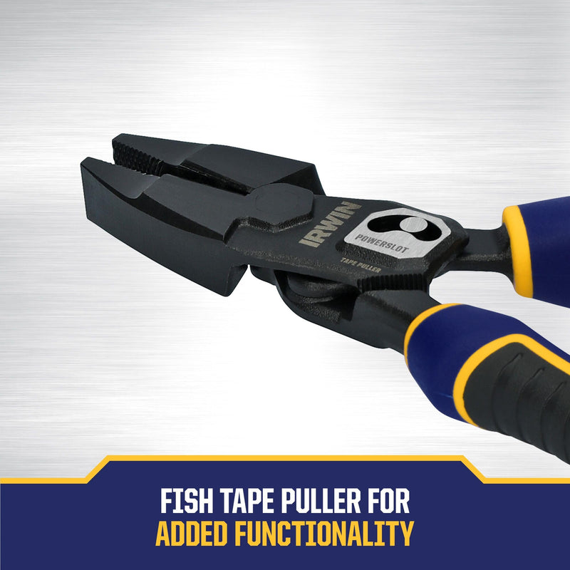 IRWIN VISE-GRIP Pliers, PowerSlot High Leverage Lineman's, 9.5 Inch (IWHT84000) One Size 9.5" Lineman's Pliers