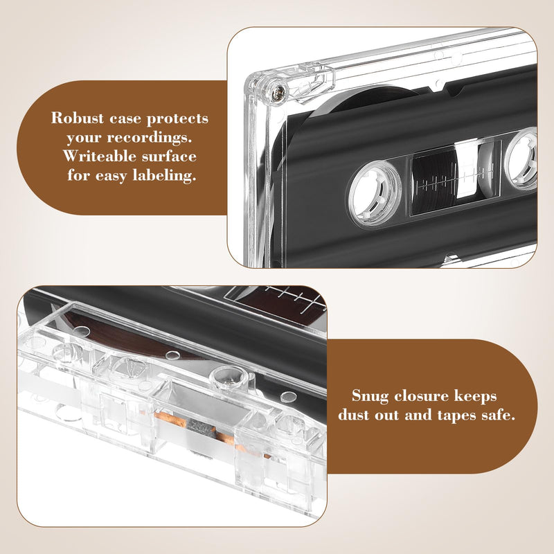 Garneck 10 Pcs 30 Minutes Blank Cassette Tape Audio Recording Time Tape Portable Cassette Players for DIY Retro Surprise Party Favor