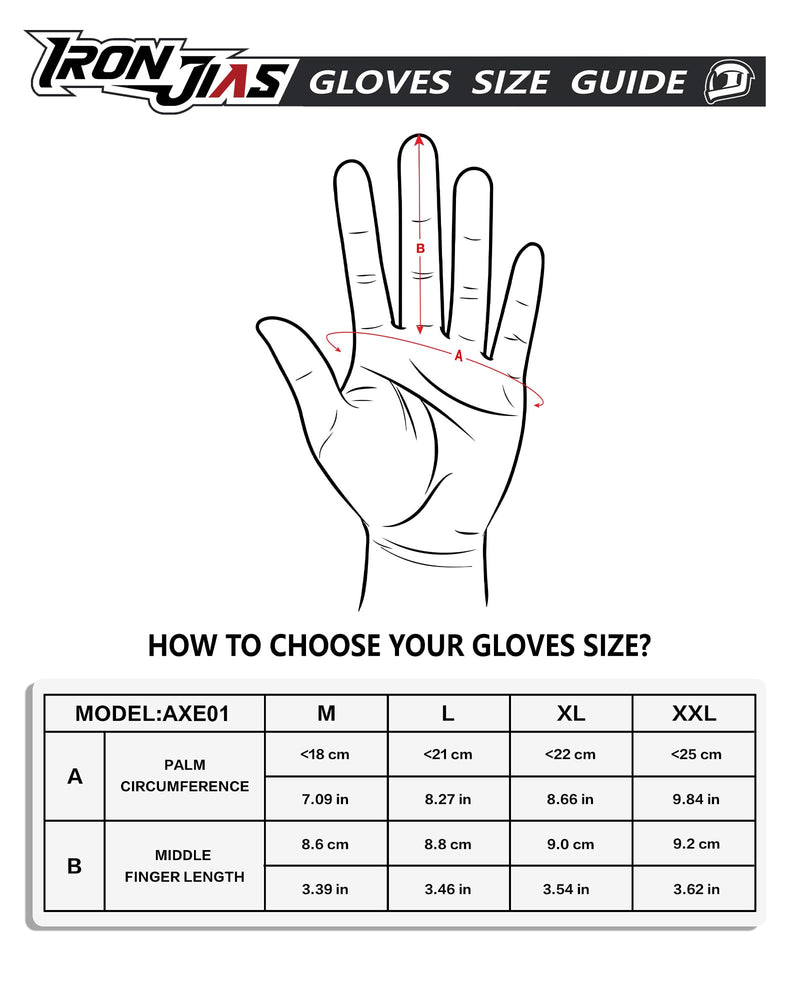 IRON JIA'S Motorcycle Gloves Winter Cold Weather Warm Touchscreen Waterproof Windproof Protective Gear (Black, L) Black Large