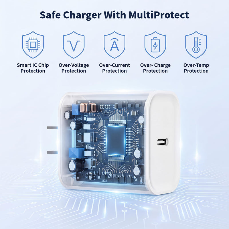 Charger for Apple Watch,2 in 1 USBC iPhone Watch Charger iWatch Fast Charge | iWatch Fast Charge Cable with PD 20W USBC iPhone Wall Charge Block for iWatch Series 11/10/9/8/7/6/5/SE/Ultra,iPhone 17/16/15